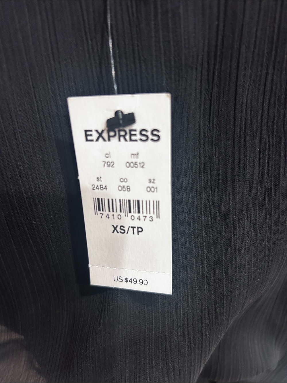 Express Black Dress with White Trim size estra small - Picture 7 of 7